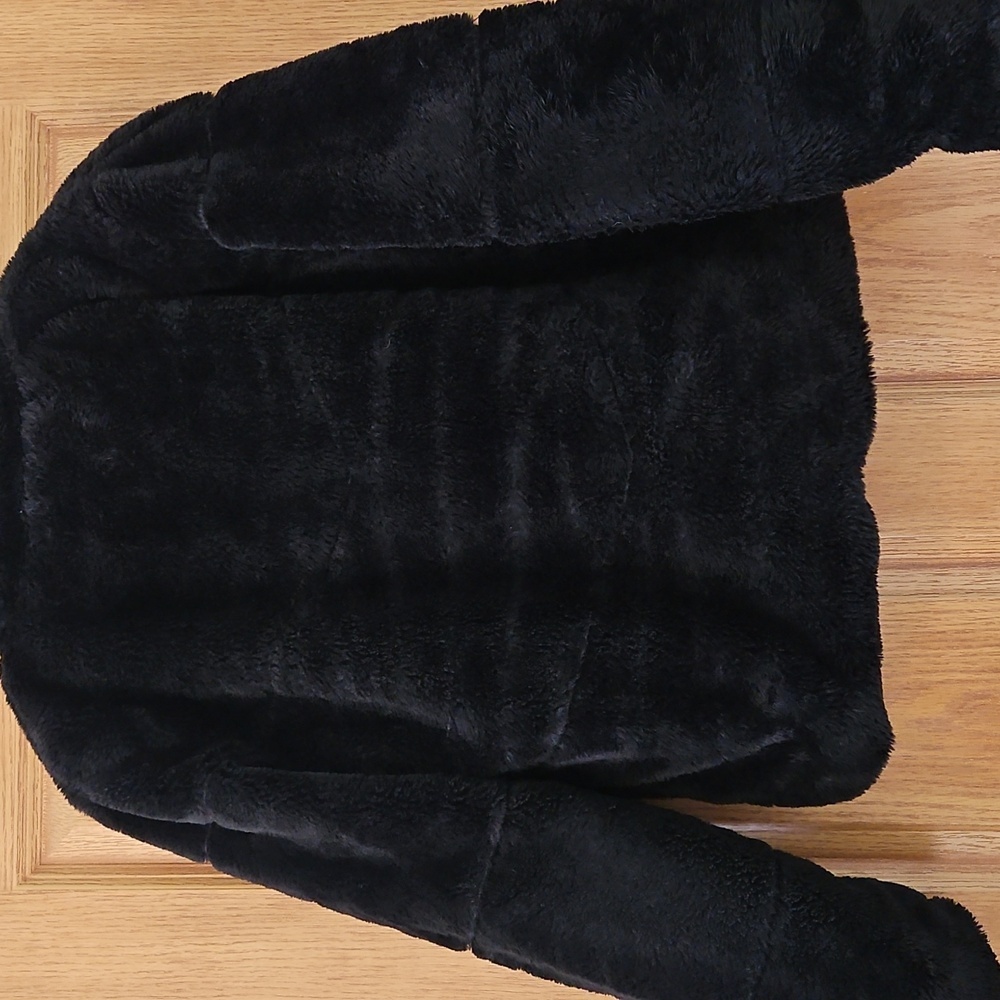 Ambiance Outerwear Faux Fur Teddy Coat Jacket Sz. M Zip Up pockets - Picture 4 of 8